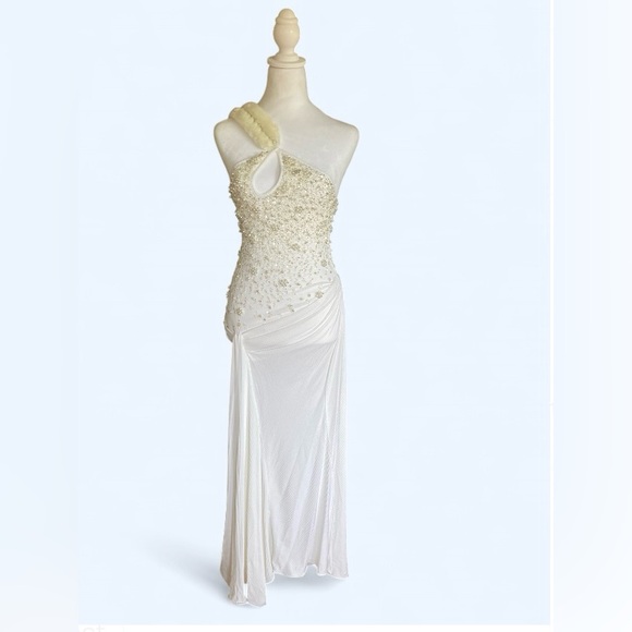 Off-White Dresses & Skirts - Elegant Off-White by Virgil Abloh One-Shoulder Dress